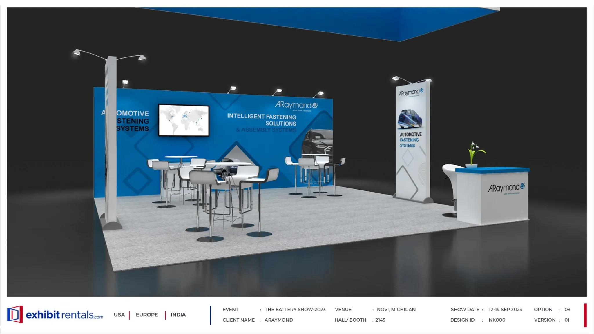 20x20 Peninsula booth design by Exhibit-Rentals